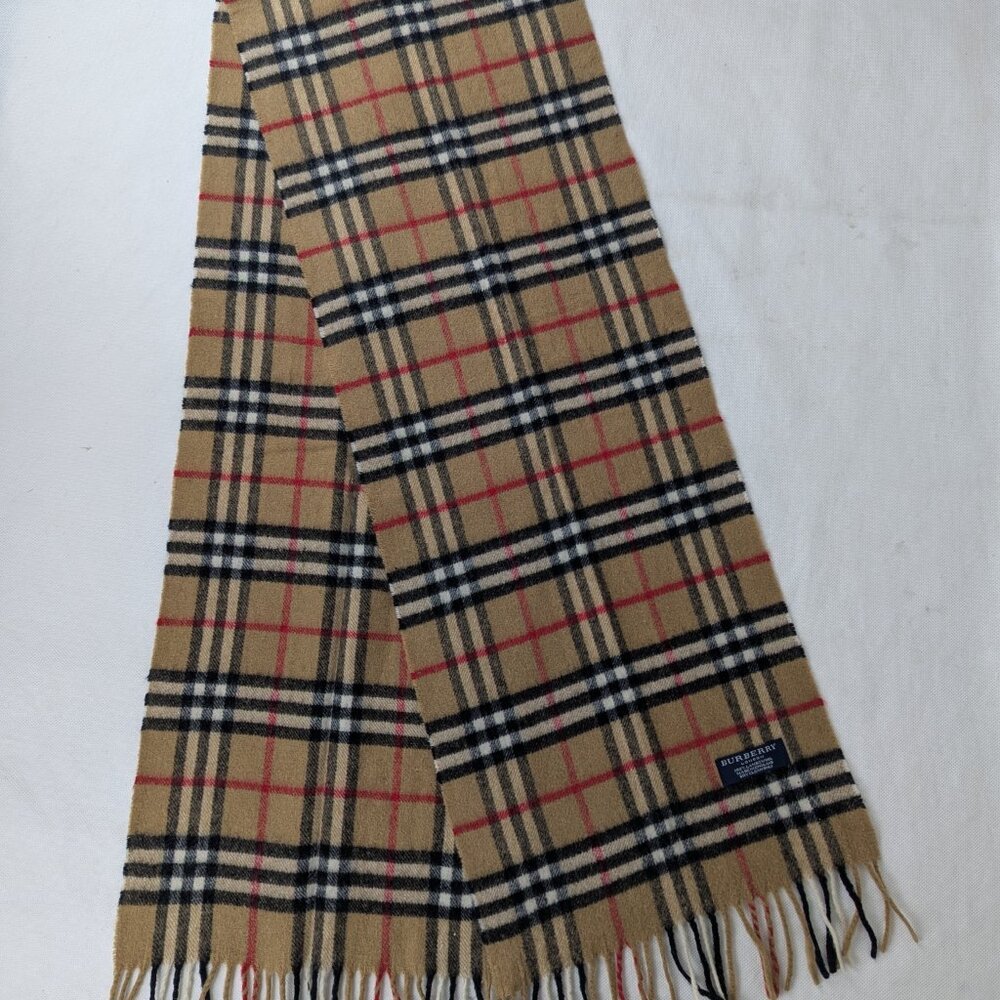 BURBERRY Lambswool Nova Check Scarf – Beige Plaid – Authentic – FAST SHIP NOW
